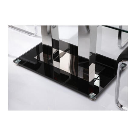 Wilkinson Furniture Glaze Large Clear Glass Dining Table