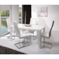 Wilkinson Furniture Neos Dining Small Dining Table in White High Gloss