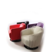 Wilkinson Furniture Pluto Leather Effect Swivel Tub Chair - ivory