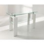 Wilkinson Furniture Cailco Glass Top Console Table in White