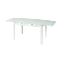 Wilkinson Furniture Inca White Extending Glass Dining Table