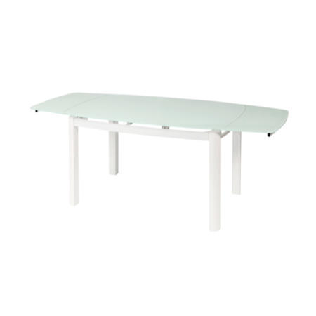Wilkinson Furniture Inca White Extending Glass Dining Table