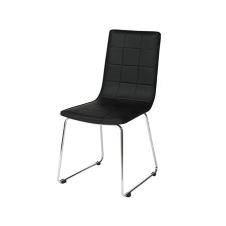 Wilkinson Furniture Inca White Glass Dining Set with Black Chairs