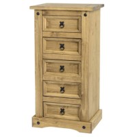 Seconique Original Corona Pine 5 Drawer Chest