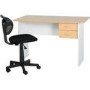 Seconique Jenny 2 Drawer Study Desk in Beech and White