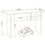 Seconique Jenny 2 Drawer Study Desk in Beech and White