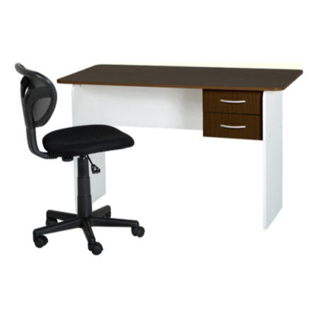 GRADE A1 - Seconique Jenny 2 Drawer Study Desk in Wenge and White