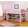 Seconique Lollipop Girls Mid Sleeper Bed in White and Pink
