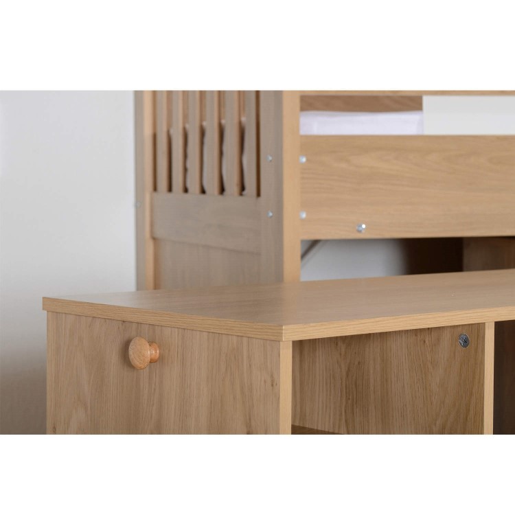 Seconique Merlin Study Mid Sleeper in Oak Effect