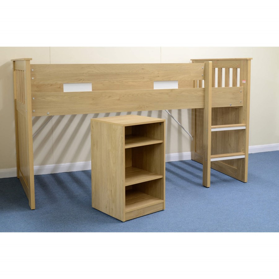 GRADE A1 - Seconique Merlin Study Mid Sleeper in Oak Effect