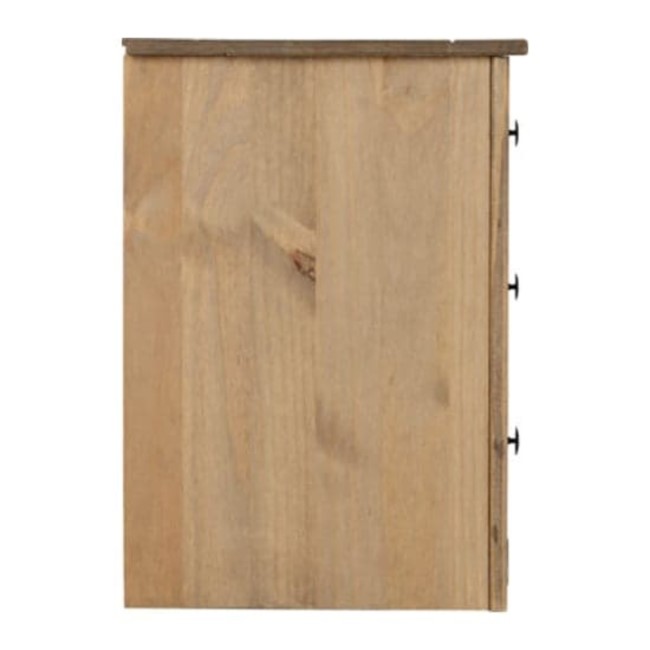 Pine Rustic 3 Drawer Bedside Table - Panama - Seconique