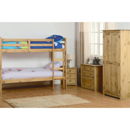 Solid Pine Rustic Chest of 4 Drawers - Panama - Seconique