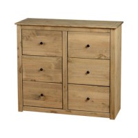 Seconique Panama Solid Pine 6 Drawer Chest of Drawers