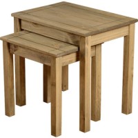 Seconique Panama Solid Pine Nest of 2 Tables