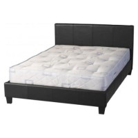 Seconique Prado Upholstered Small Double Bed in Black