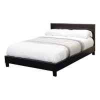 Seconique Prague Upholstered Double Bed in Brown