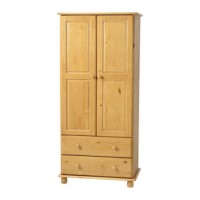 Seconique Sol Pine 2 Door 2 Drawer Wardrobe