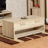 Seconique Cambourne 2 Drawer Coffee Table in Oak