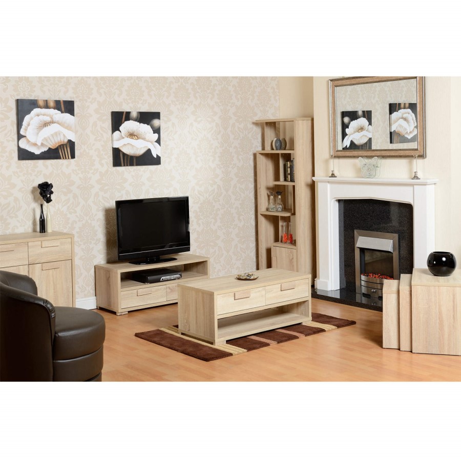 Seconique Cambourne 2 Drawer Coffee Table in Oak