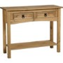 Seconique Original Corona Pine 2 Drawer Console Table with Shelf