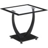 Seconique Henley Lamp Table in Glass and Black