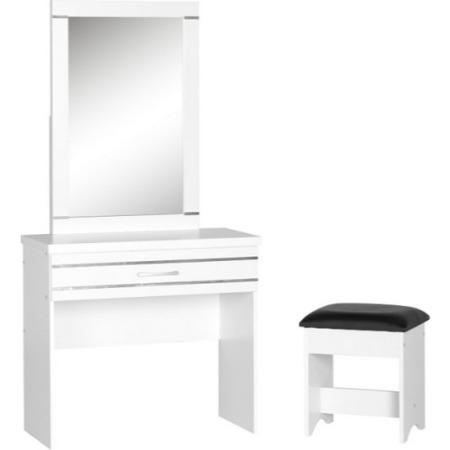 GRADE A1 - Jordan 1 Drawer Dressing Table Set in White - 