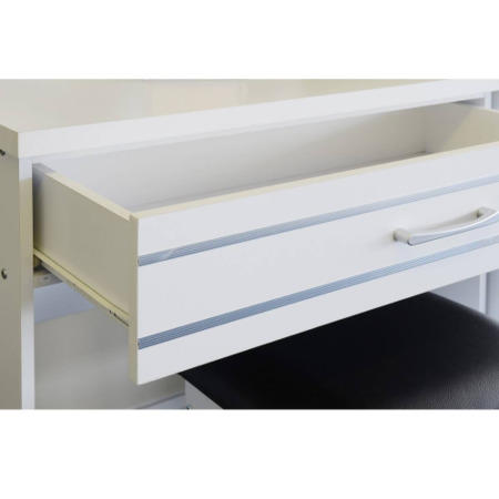 GRADE A1 - Jordan 1 Drawer Dressing Table Set in White - 
