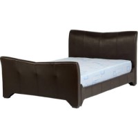 Seconique Valley Upholstered Double Bed Frame in Brown