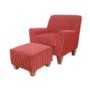 Origin Red Devonshire Armchair with Footstool in Red