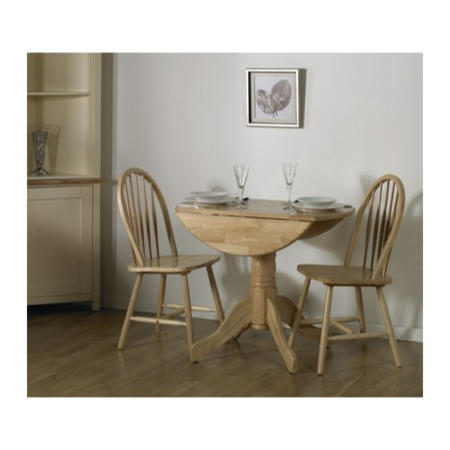 Origin Red Lingfield Drop Leaf Round Dining Set in Natural