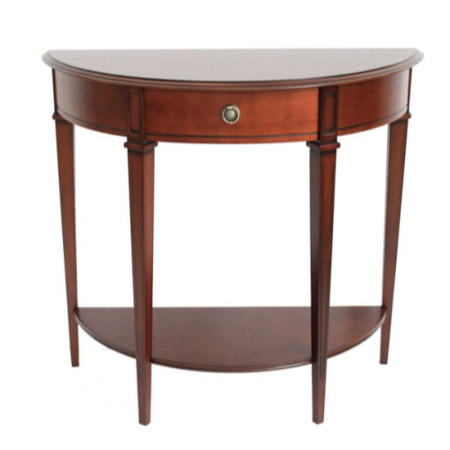 Origin Red Winchester Half Moon Side Table in Mahogany