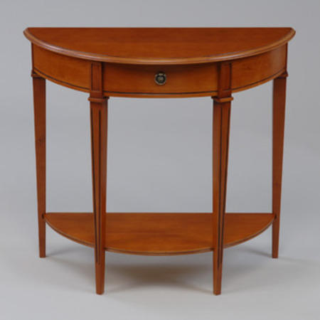 Origin Red Winchester Half Moon Side Table in Mahogany