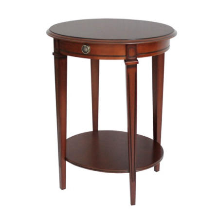 Origin Red Winchester Oval Side Table in Mahogany