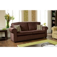 Lebus Bianca High Back 3 Seater Sofa in Brown