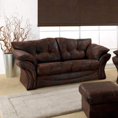 Lebus Florida High Back 2 Seater Sofa in Bison Brown