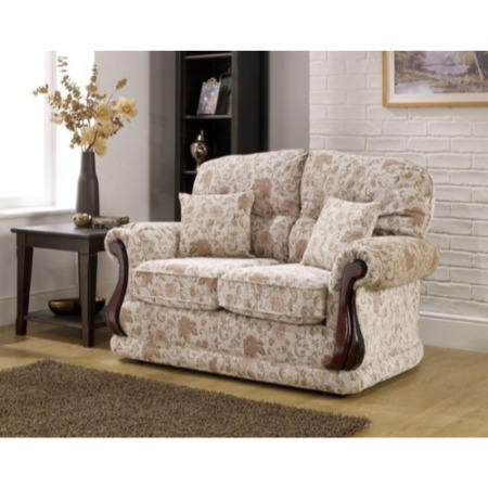 Lebus Gainsborough High Back 2 Seater Sofa in Cornerbrooke Beige