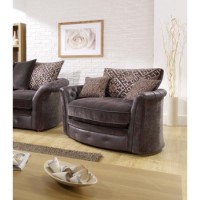 Lebus Geneva High Back Swivel Love Chair in Astoria Brown