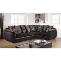 Lebus Leona Scatter Back Corner Sofa in Casablanca Black