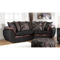 Lebus Leona Scatter Back Cosy Corner Sofa in Casablanca Black