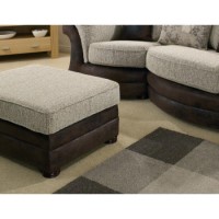 Lebus Maria Footstool in Woodland Beige and Bison Brown