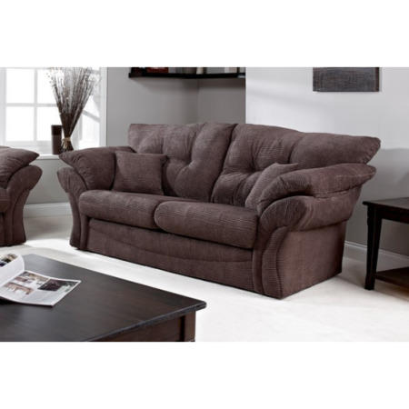 Lebus Memphis High Back 3 Seater Sofa in Chocolate