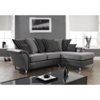 Lebus Pravda Scatter Back Chaise Sofa in Angeles Grey