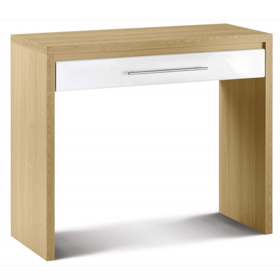 Julian Bowen Stockholm Dressing Table in Light Oak and White
