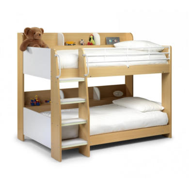 Julian Bowen Domino Bunk Beds In Maple And White