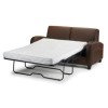 Pull-Out Sofa Bed in Brown Faux Leather - Julian Bowen