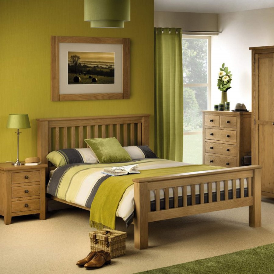 Julian Bowen Amsterdam Solid Oak King Size Bed Frame
