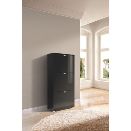 Germania Fame Shoe Cabinet in Black High Gloss