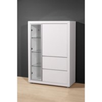 Germania Fino Right Hand Facing Display Cabinet in White High Gloss