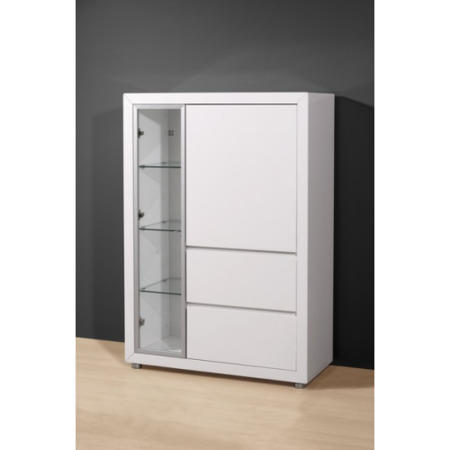Germania Fino Right Hand Facing Display Cabinet in White High Gloss