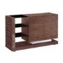 Jual Furnishings Cube Sideboard in Walnut and Black Glass